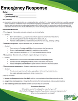 Toolbox Talk - Emergency Response