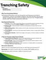 Toolbox Talk - Trenching Safety